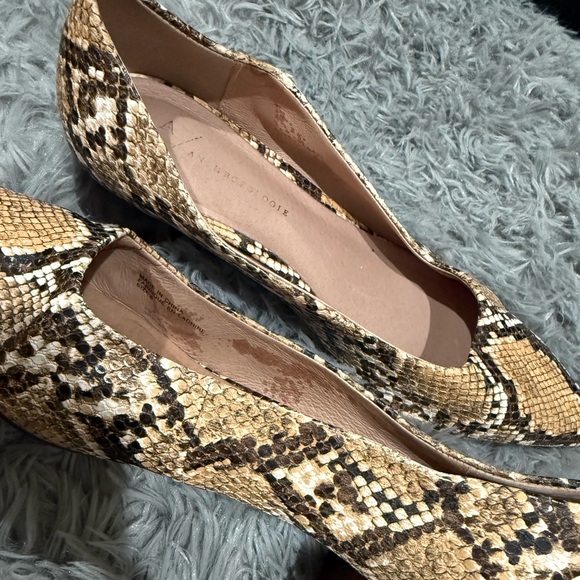 ANTHROPOLOGIE SERAPHINA SNAKESKIN EMBOSSED LEATHER POINTED TOE BLOCK HEE… - Picture 14 of 15